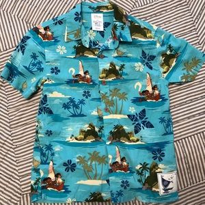 Disney Moana Boys Button Down Shirt Size 7-8